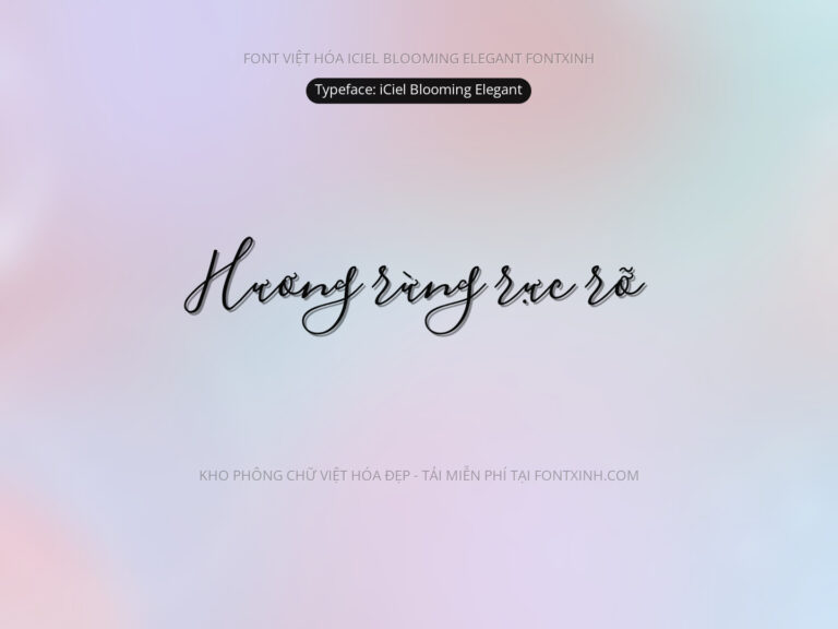 Font iCiel Blooming Elegant Font Xinh