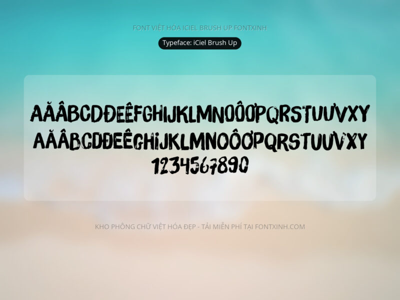 Font iCielBrushUp Font Xinh
