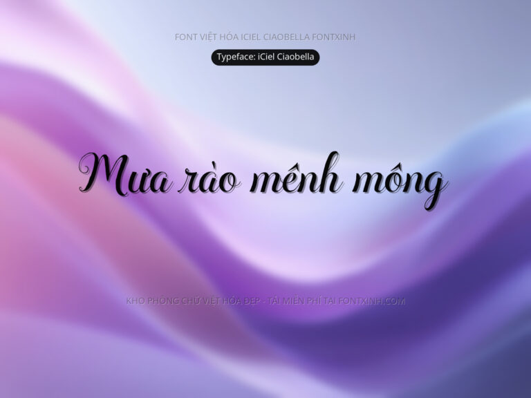 Font iCielCiaoBella Font Xinh