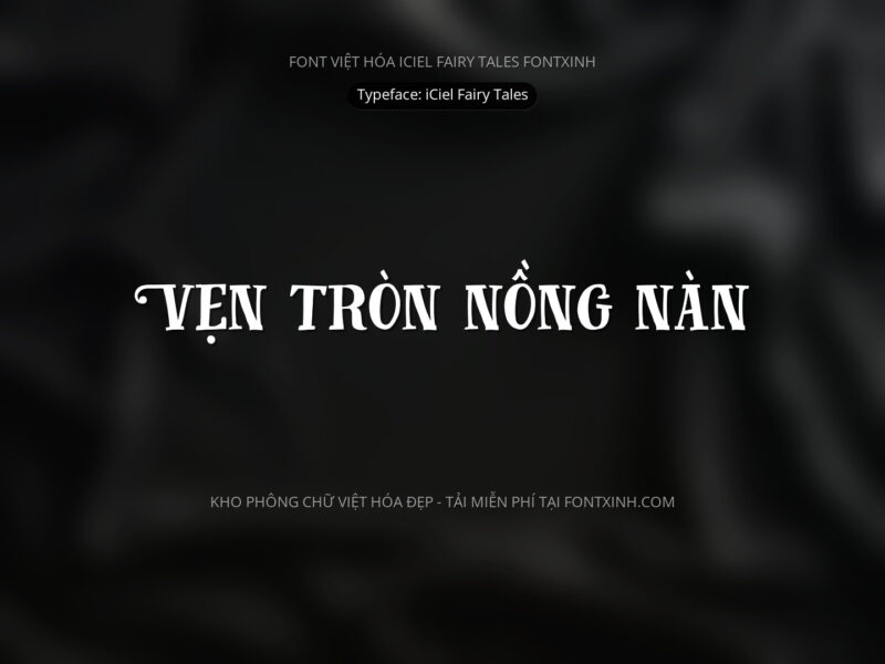 Font iCielFairyTales Font Xinh