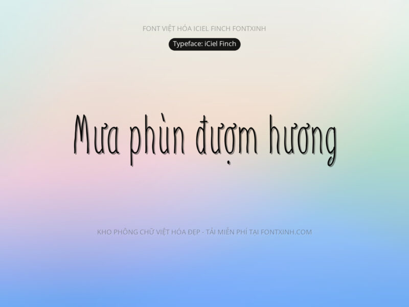 Font iCielFinch Font Xinh