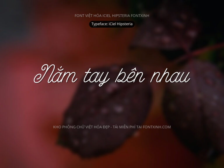 Font iCiel Hipsteria Font Xinh