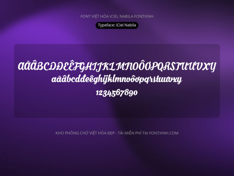 Font iCiel Nabila Font Xinh