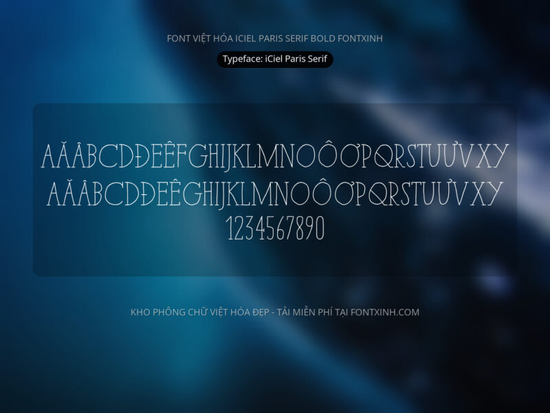 Font iCielParisSerif Bold Font Xinh