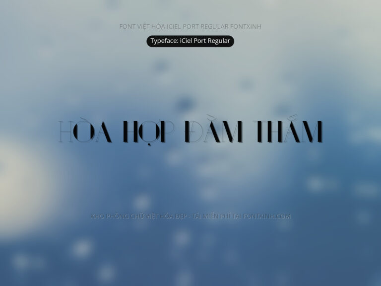 Font iCielPort Font Xinh