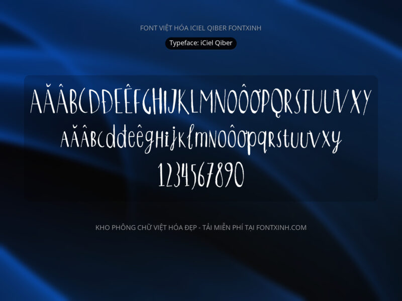 Font iCielQiber Font Xinh