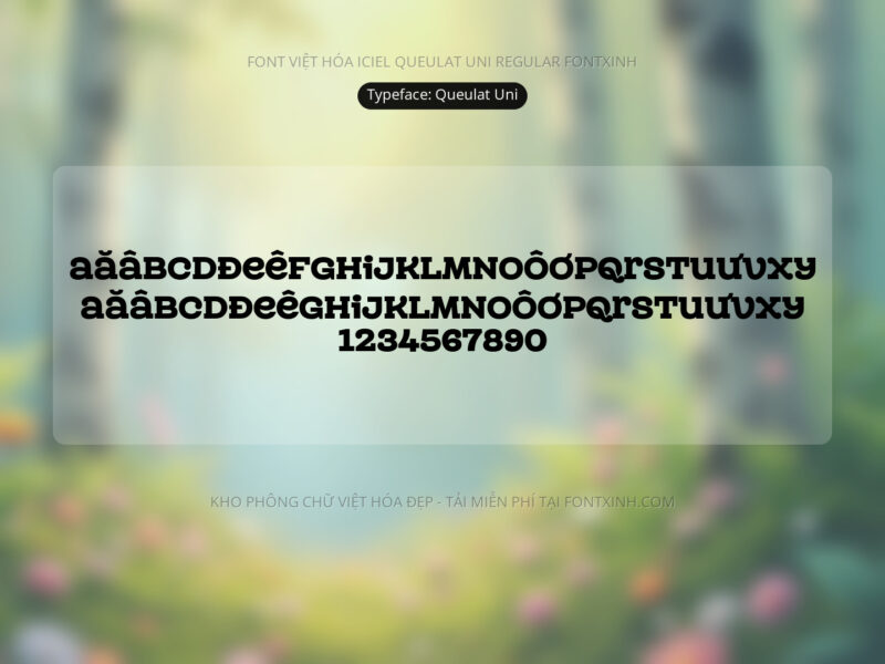 Font iCielQueulatUni Font Xinh