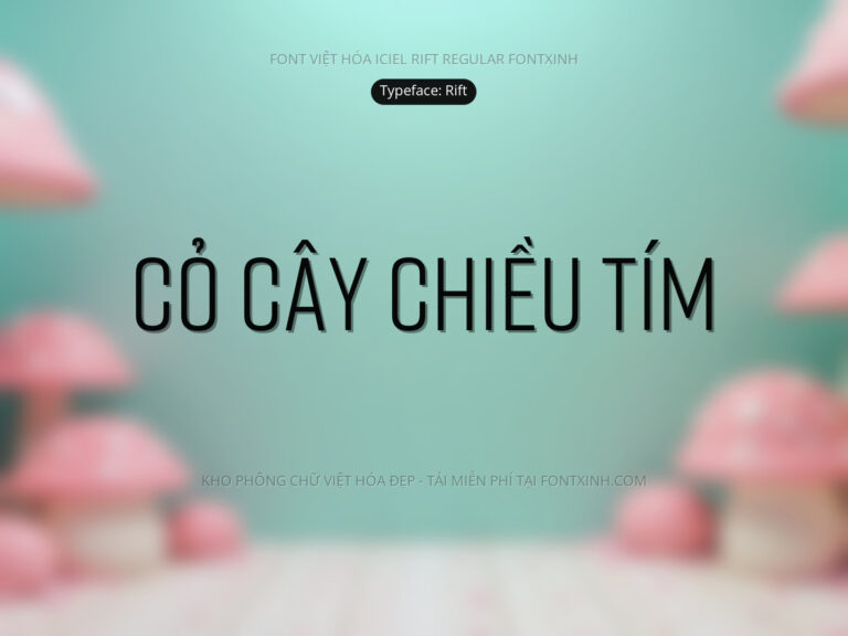 Font iCielRift Regular Font Xinh
