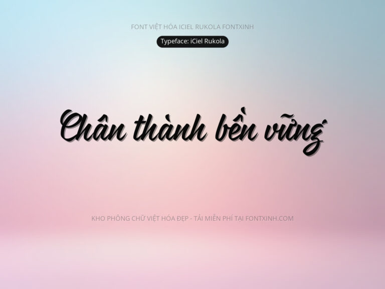Font iCielRukola Font Xinh