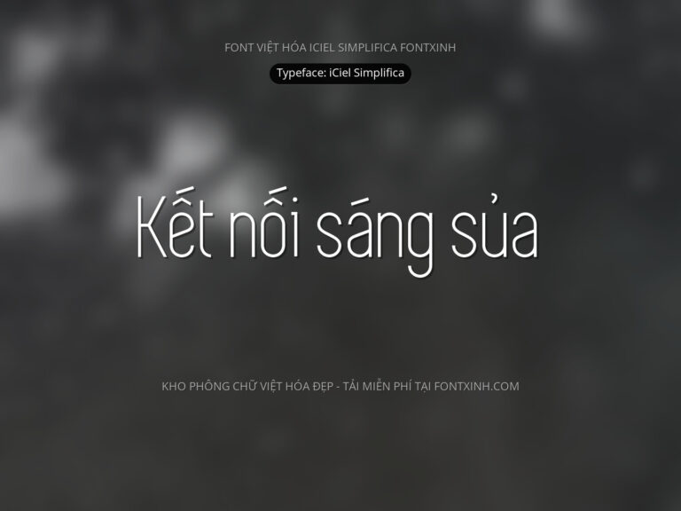 Font iCielSimplifica Font Xinh