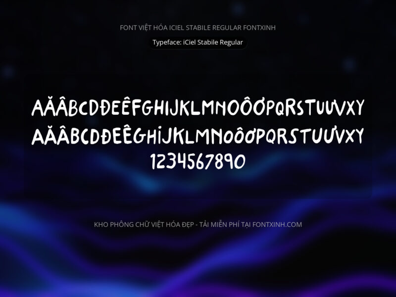 Font iCiel Stabile Font Xinh