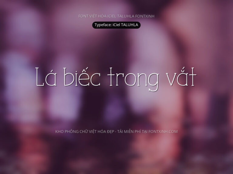 Font iCielTALUHLA Font Xinh