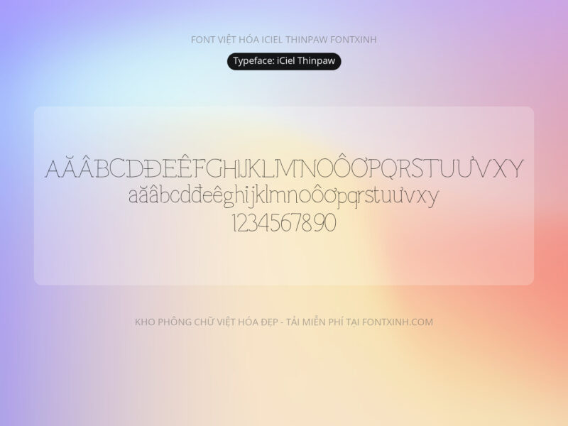 Font iCielThinpaw Font Xinh