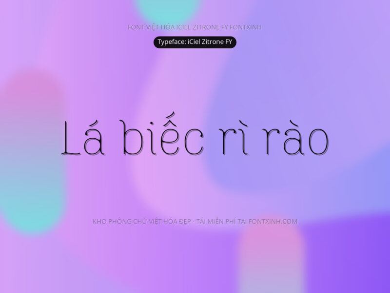 Font iCielZitroneFY Font Xinh