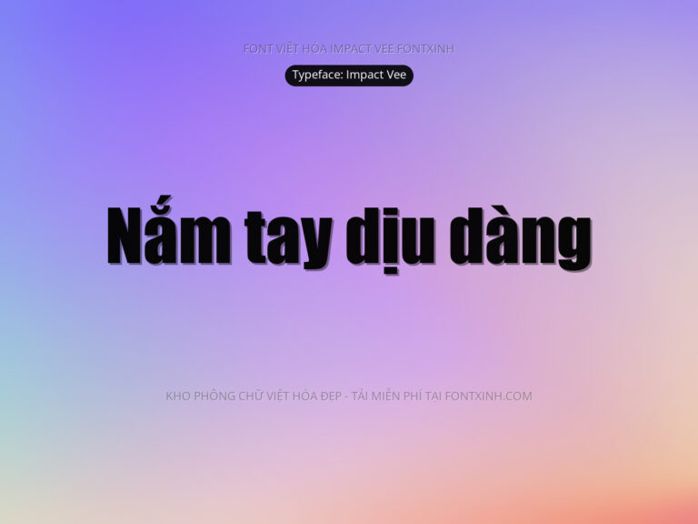 Font Impact Vee Font Xinh