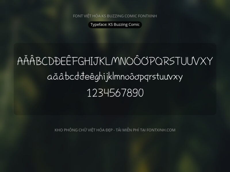 Font KS Buzzing Comic Font Xinh