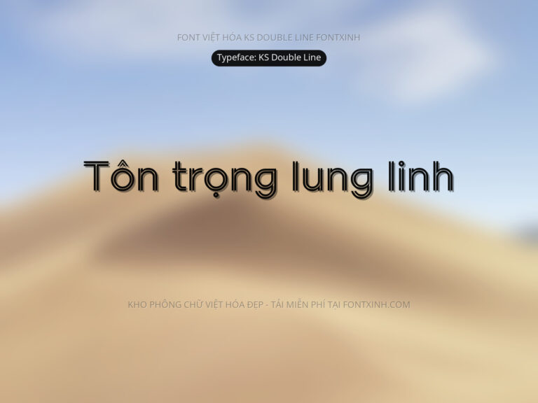 Font KS Double Line Font Xinh