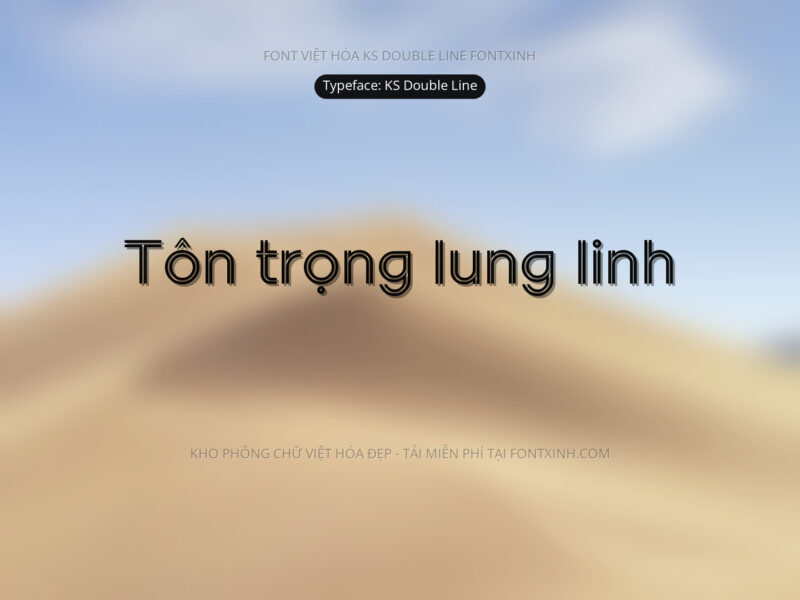 Font KS Double Line Font Xinh
