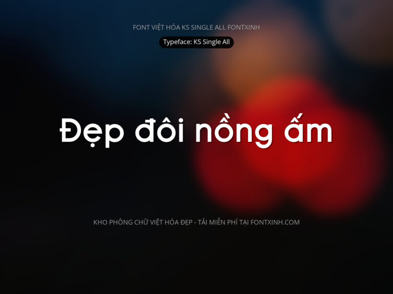 Font KS Single All Font Xinh