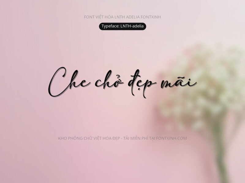 Font LNTH adelia Font Xinh