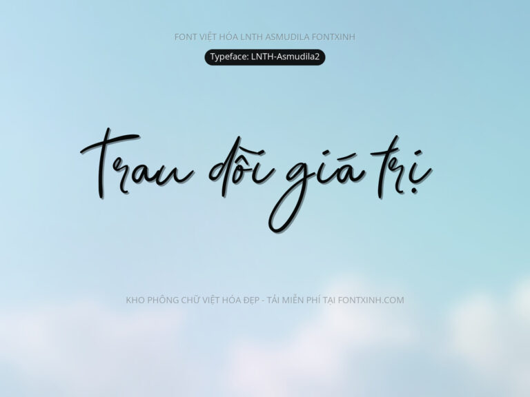 Font LNTH Asmudila Font Xinh