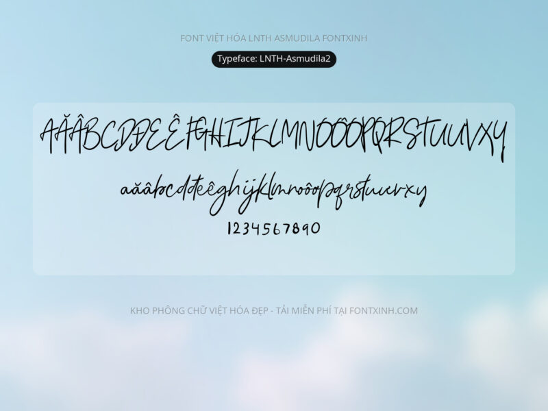 Font LNTH Asmudila Font Xinh