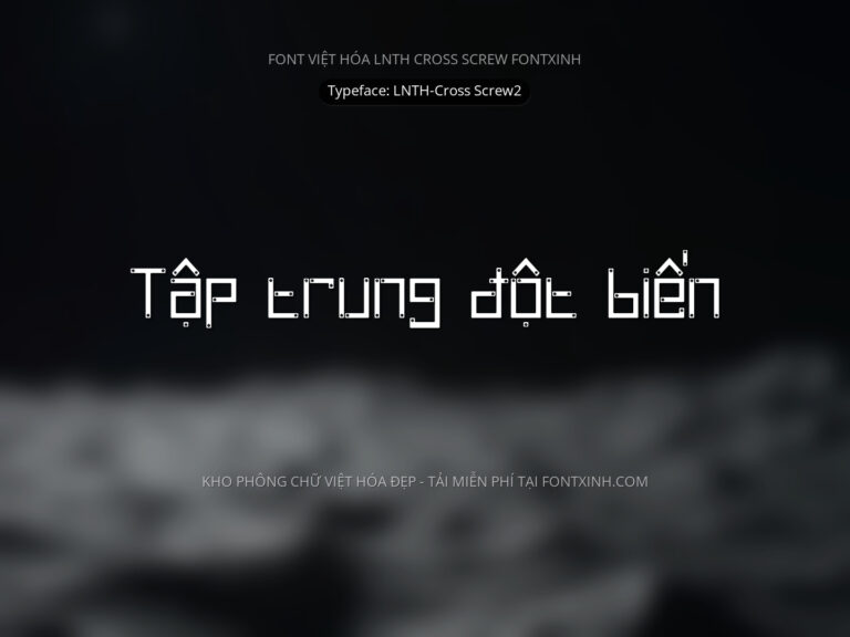 Font LNTH LNTH Cross Screw2 Font Xinh