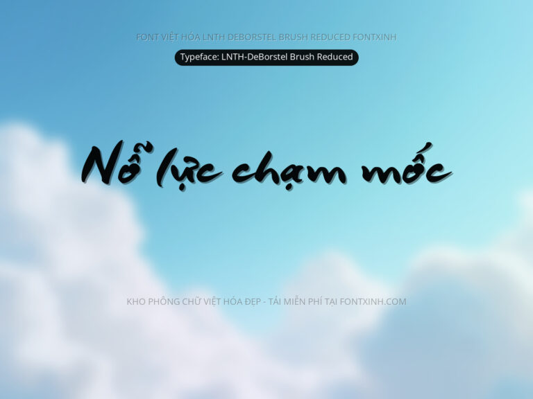 Font LNTH Deborstel Brush Font Xinh