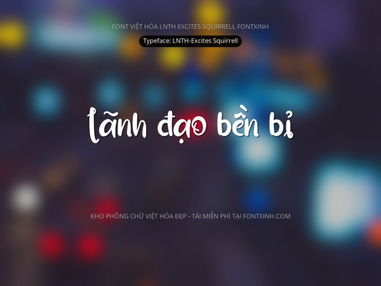 Font LNTH Excites Squirrell Font Xinh