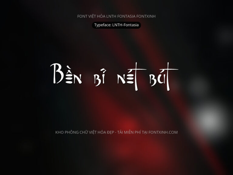 Font LNTH Fontasia Font Xinh