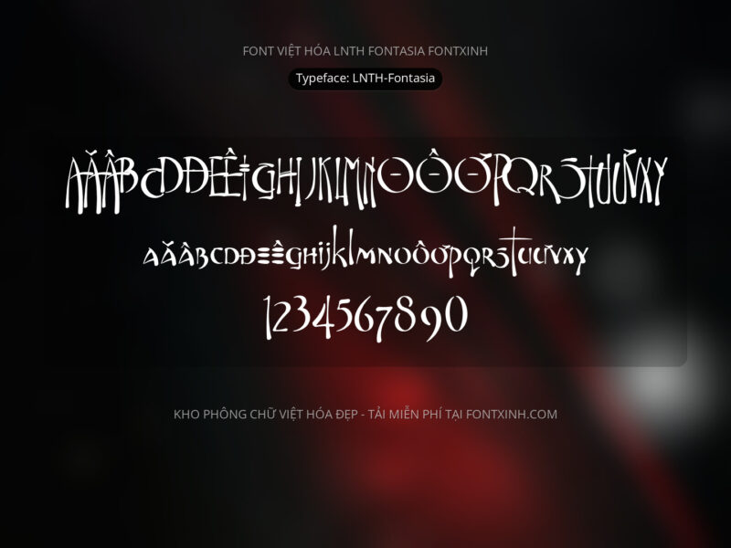 Font LNTH Fontasia Font Xinh