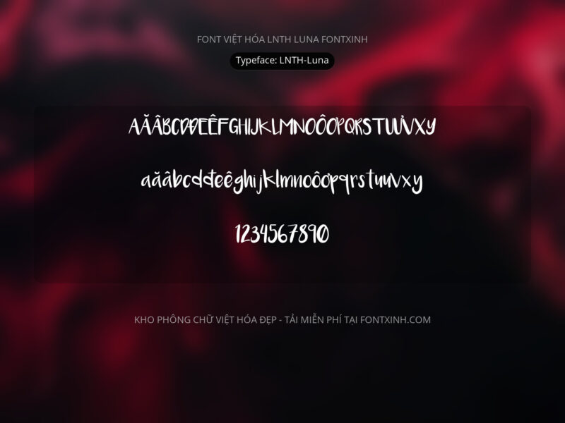 Font LNTH Luna Font Xinh