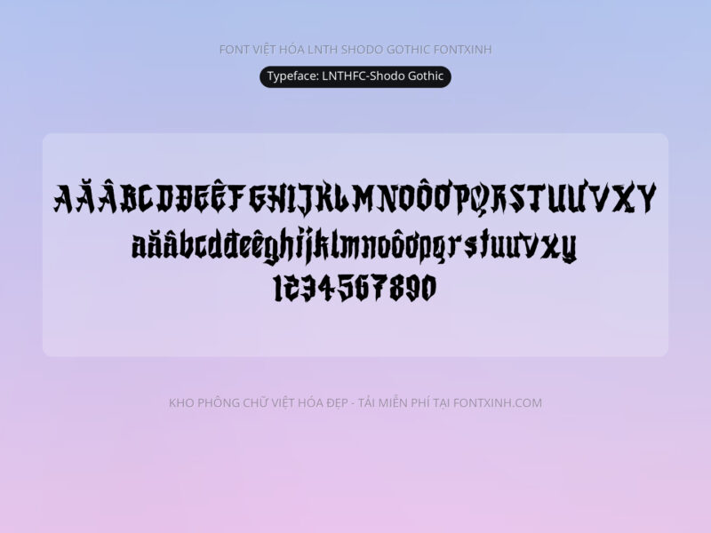 Font LNTHFC ShodoGothic Font Xinh