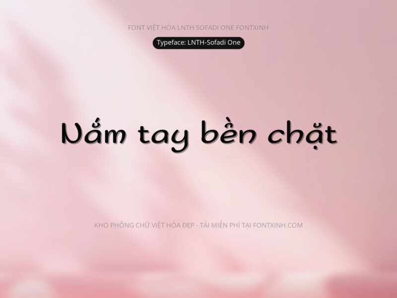 Font LNTH Sofadi One Font Xinh