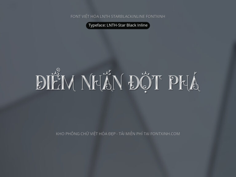 Font LNTH Starblackinline Font Xinh