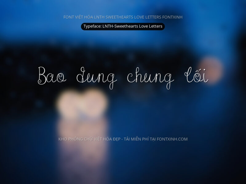 Font LNTH Sweethearts Love Letters Font Xinh