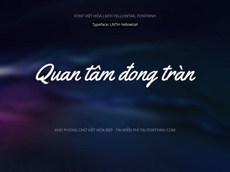 Font LNTH Yellowtail Font Xinh
