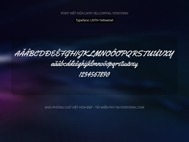 Font LNTH Yellowtail Font Xinh