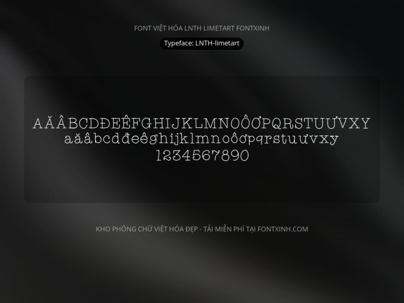 Font LNTH limetart Font Xinh