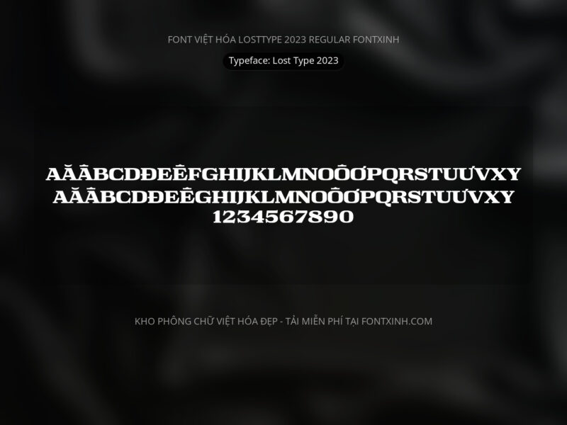 Font Lạc Tự (Lost Type phiên bản 2023) Font Xinh