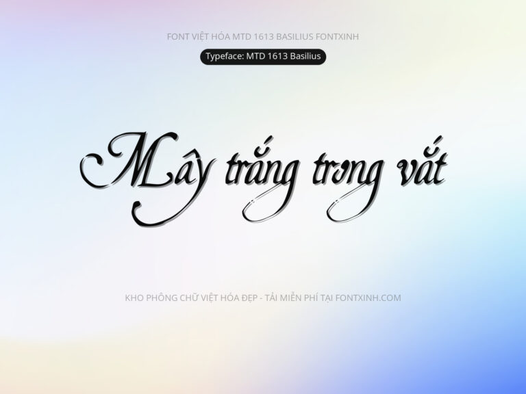 Font MTD 1613 Basilius Font Xinh