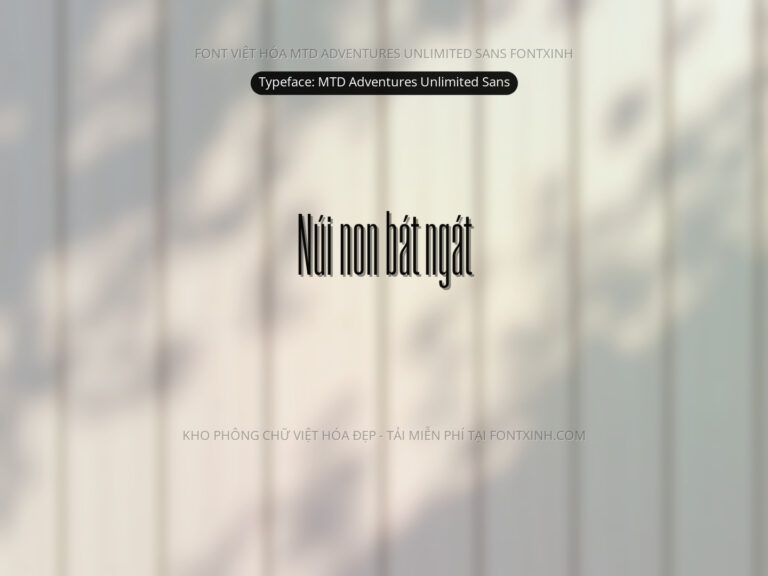 Font MTD Adventures Font Xinh