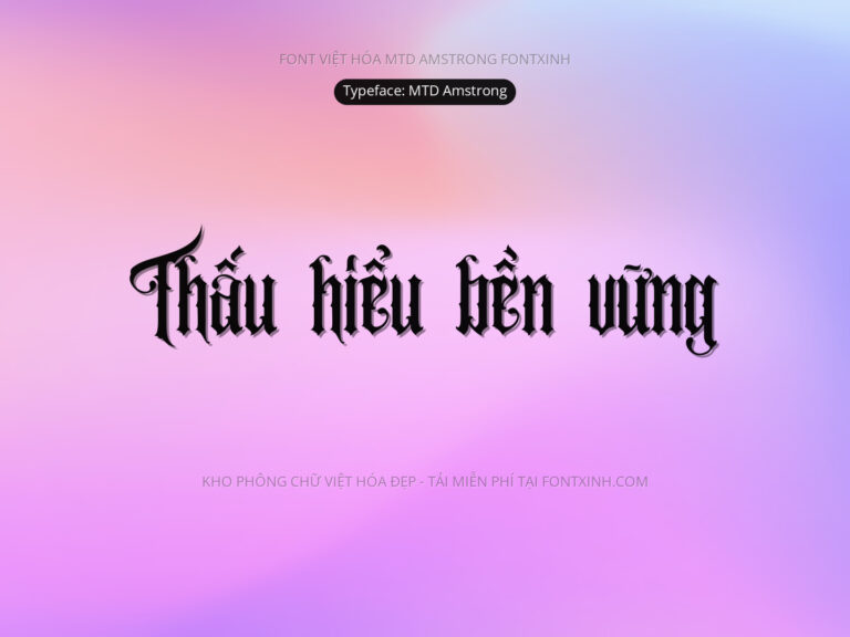 Font MTD Amstrong Font Xinh