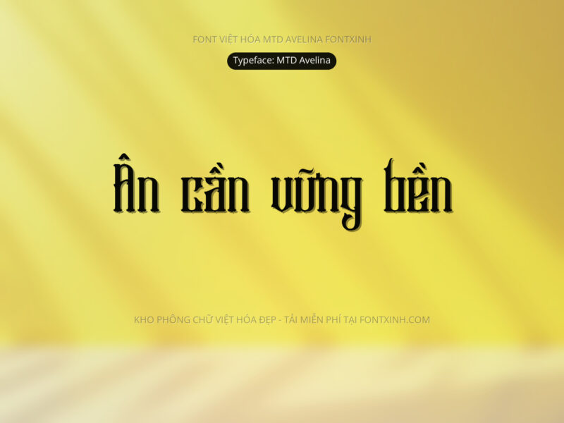 Font MTD Avelina Font Xinh