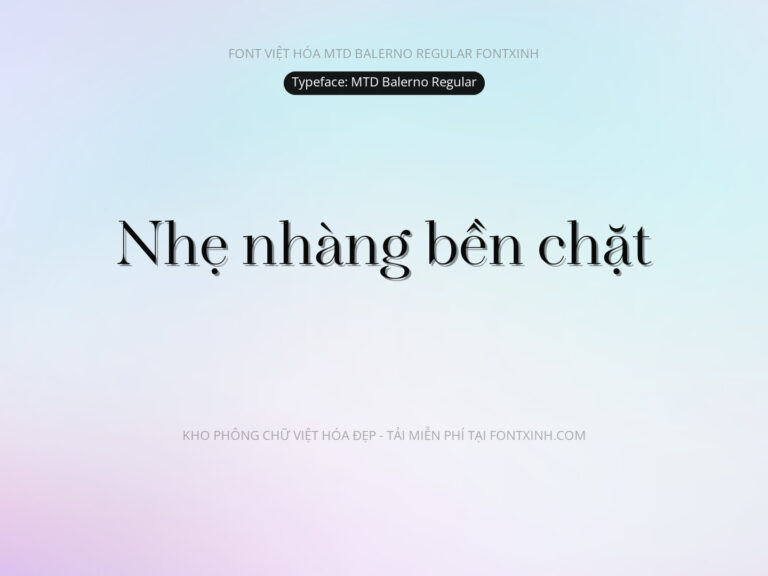 Font MTD Balerno Font Xinh