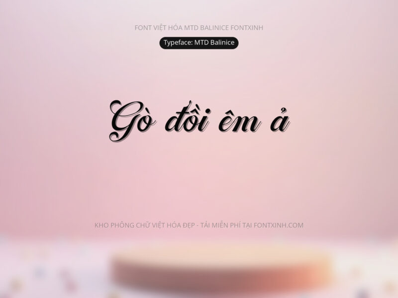 Font MTD Balinice Font Xinh