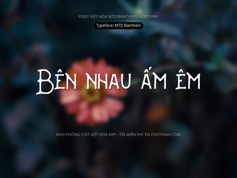 Font MTD Banthers Font Xinh