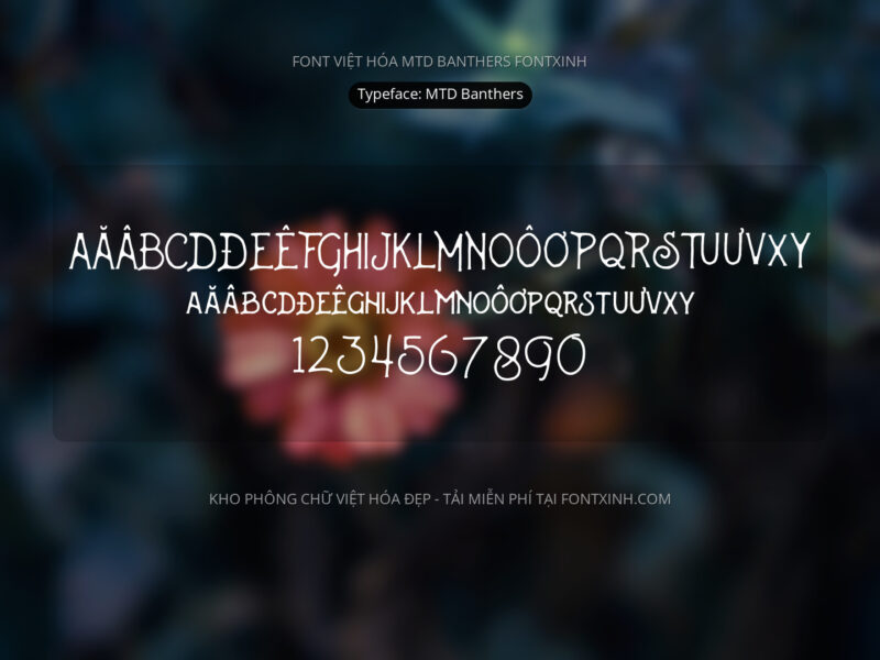 Font MTD Banthers Font Xinh