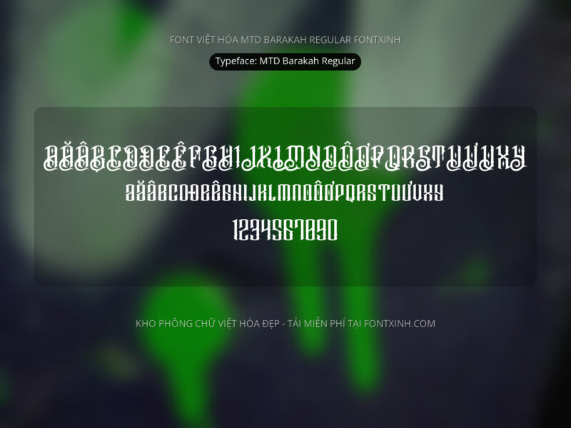 Font MTD Barakah Font Xinh