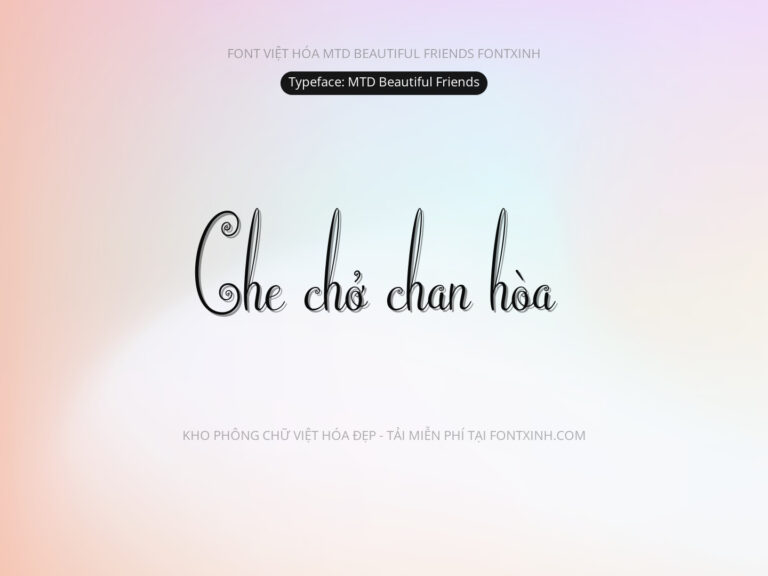 Font MTDBeautifulFriends Font Xinh